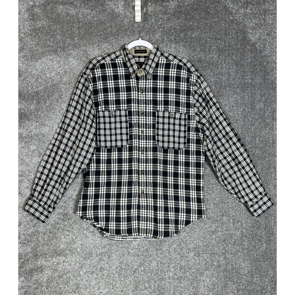 Eddie Bauer Bainbridge Flannel Long Sleeve‎ Button Down Shirt Mens Size Large - Picture 1 of 8